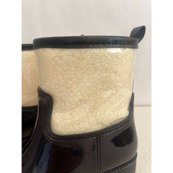 Charter Club Trudyy Water Resistant Rain Boots Black with Sherpa Fleece Size 8 - Picture 2 of 13